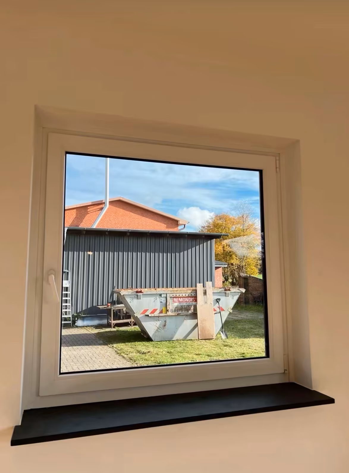 Fenster nach der Glasreinigung
